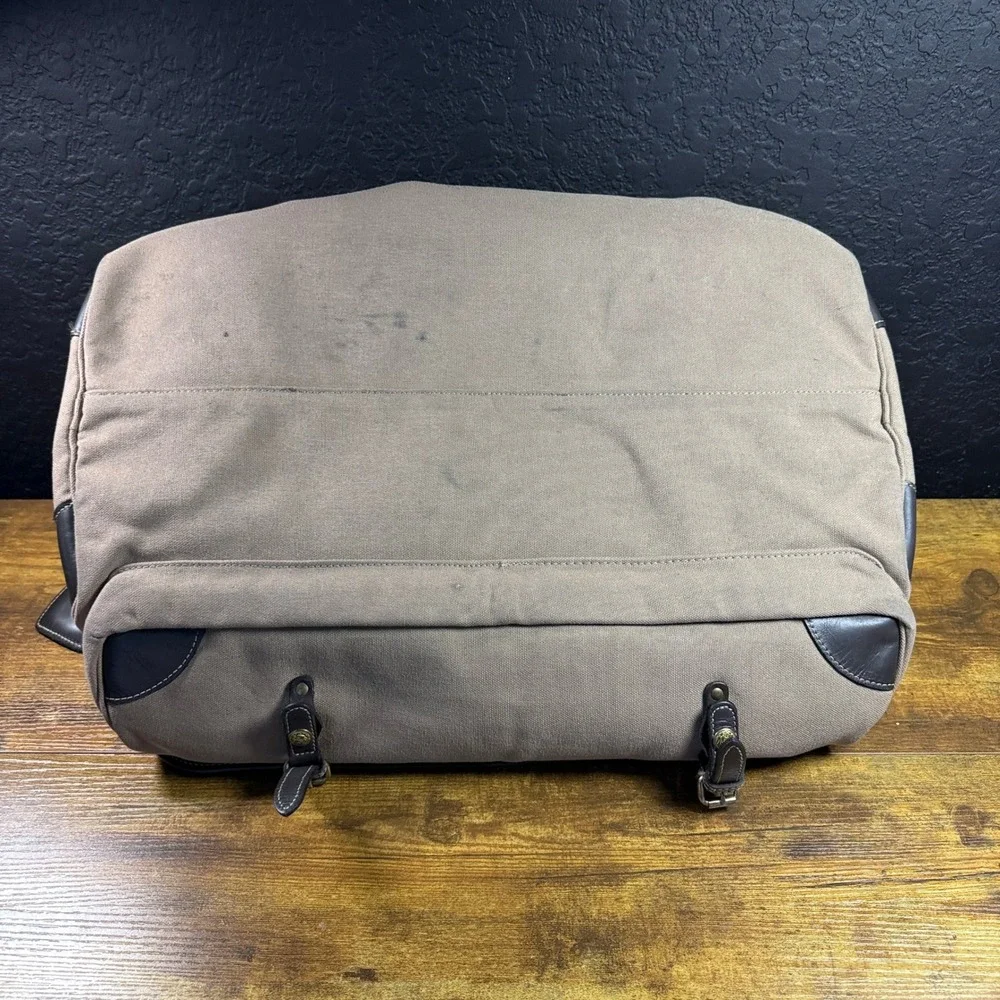 Eddie Bauer Ford Expedition Brown Canvas Leather Trim Duffel Bag Unisex OS